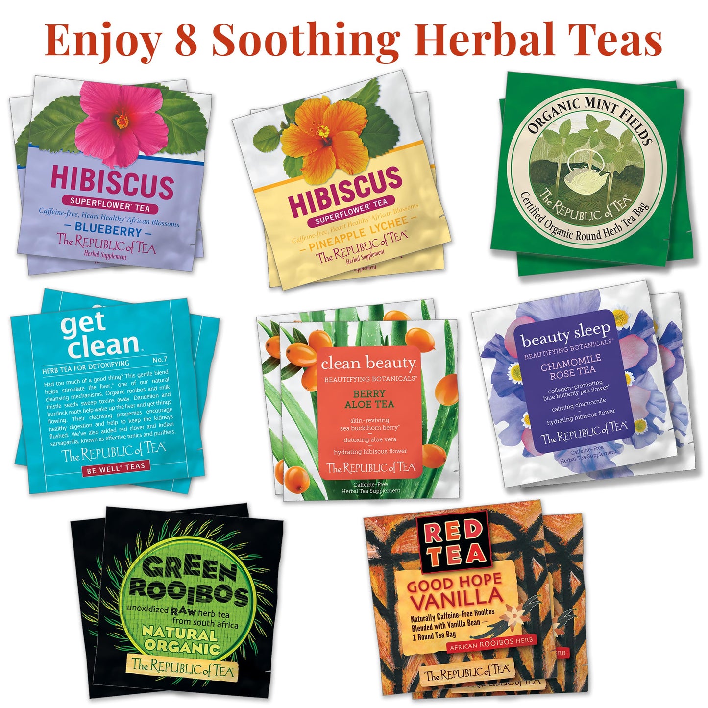 Republic of Tea – 40 Premium Assorted Tea Bags