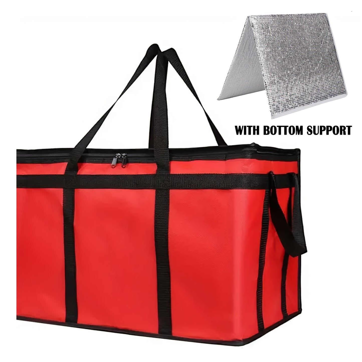XXXL Insulated Food Delivery Bag, Thermal Leakproof Catering Tote, Reusable