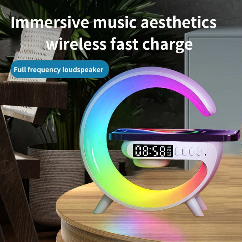Compact Smart Speaker & Wireless Charger with Sunrise Alarm