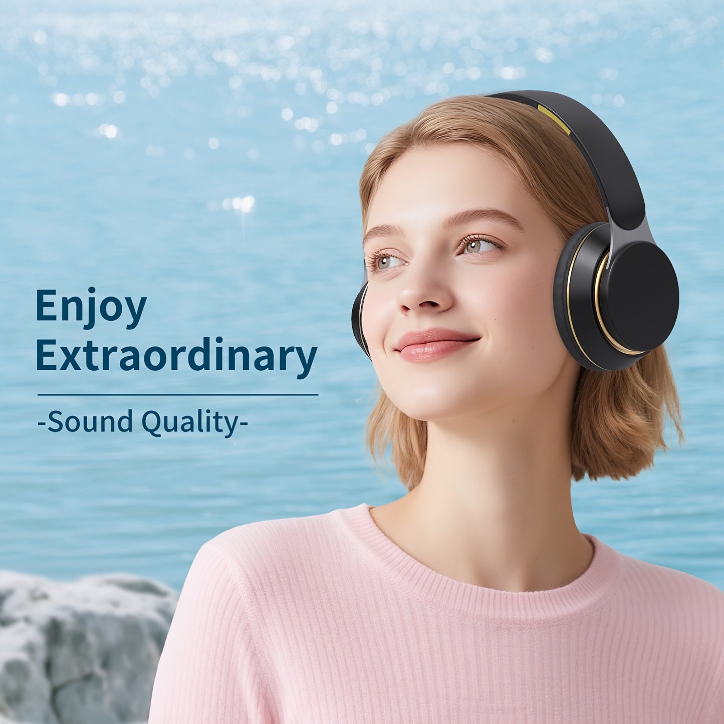 Wireless Over Ear Headphones – Foldable with Mic, FM Radio, AUX & TF Card Support