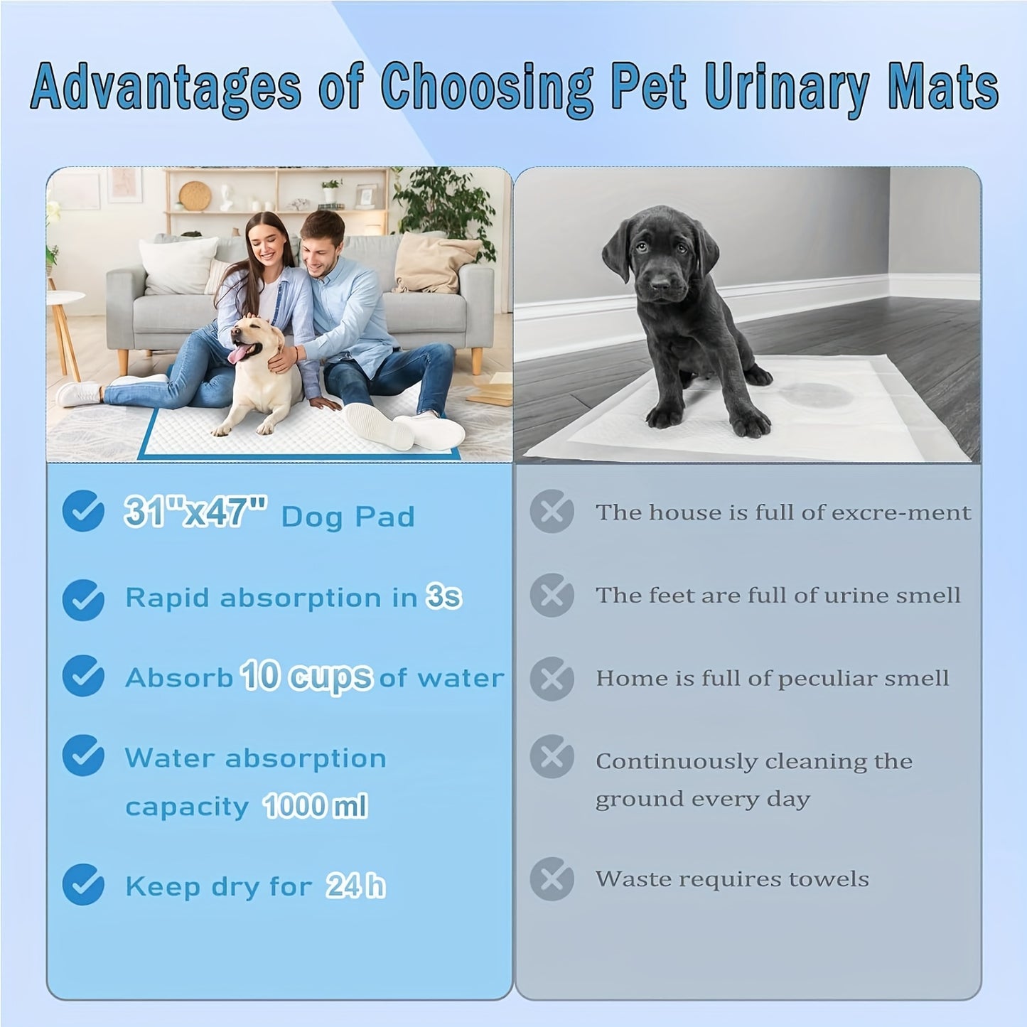 4XL Heavy Duty Dog Pee Pads – Fast Absorbing & Leak-Proof for Large Dogs