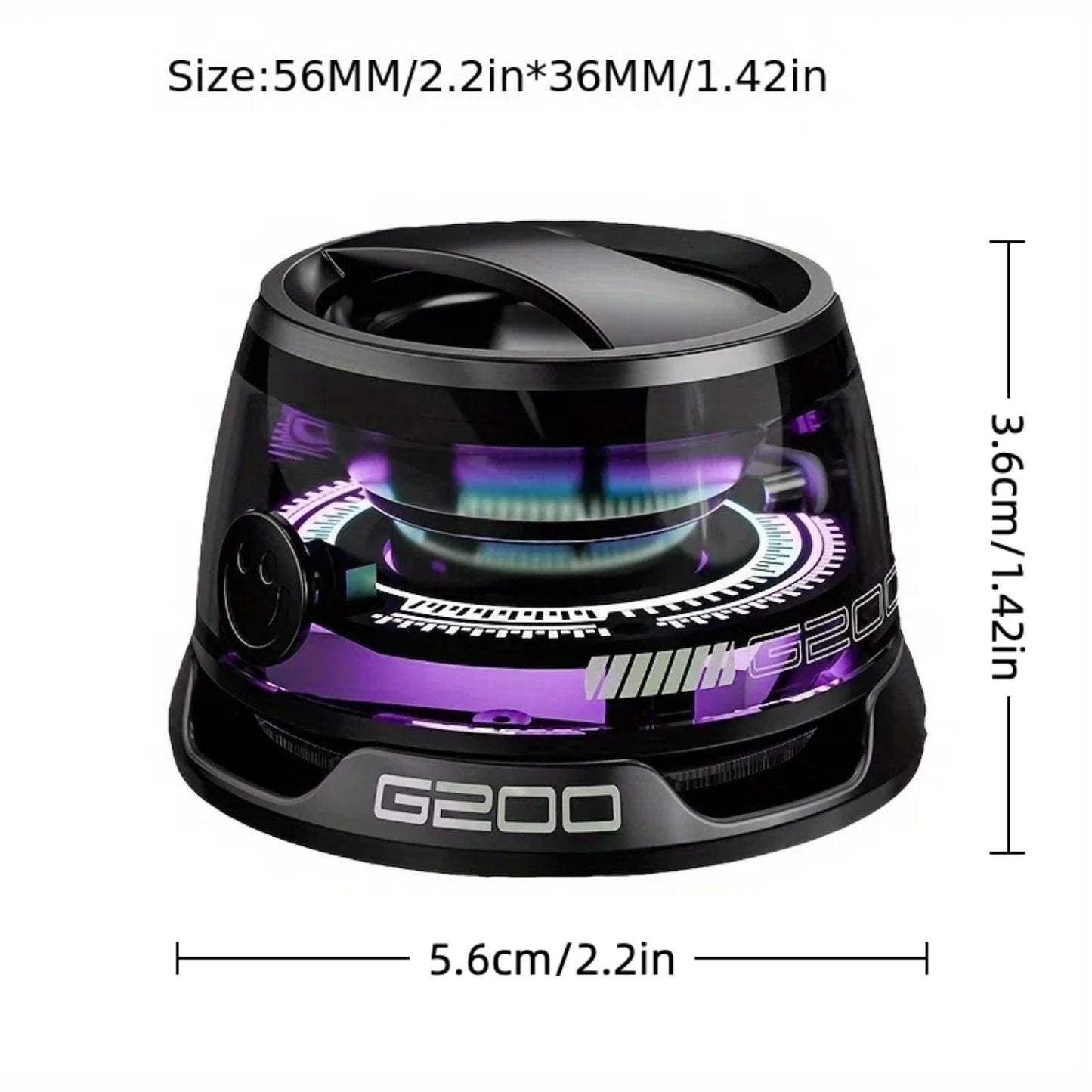 Portable Magnetic Mini Bluetooth Speaker RGB Lights, Phone Stand, Dual Bass, USB-C