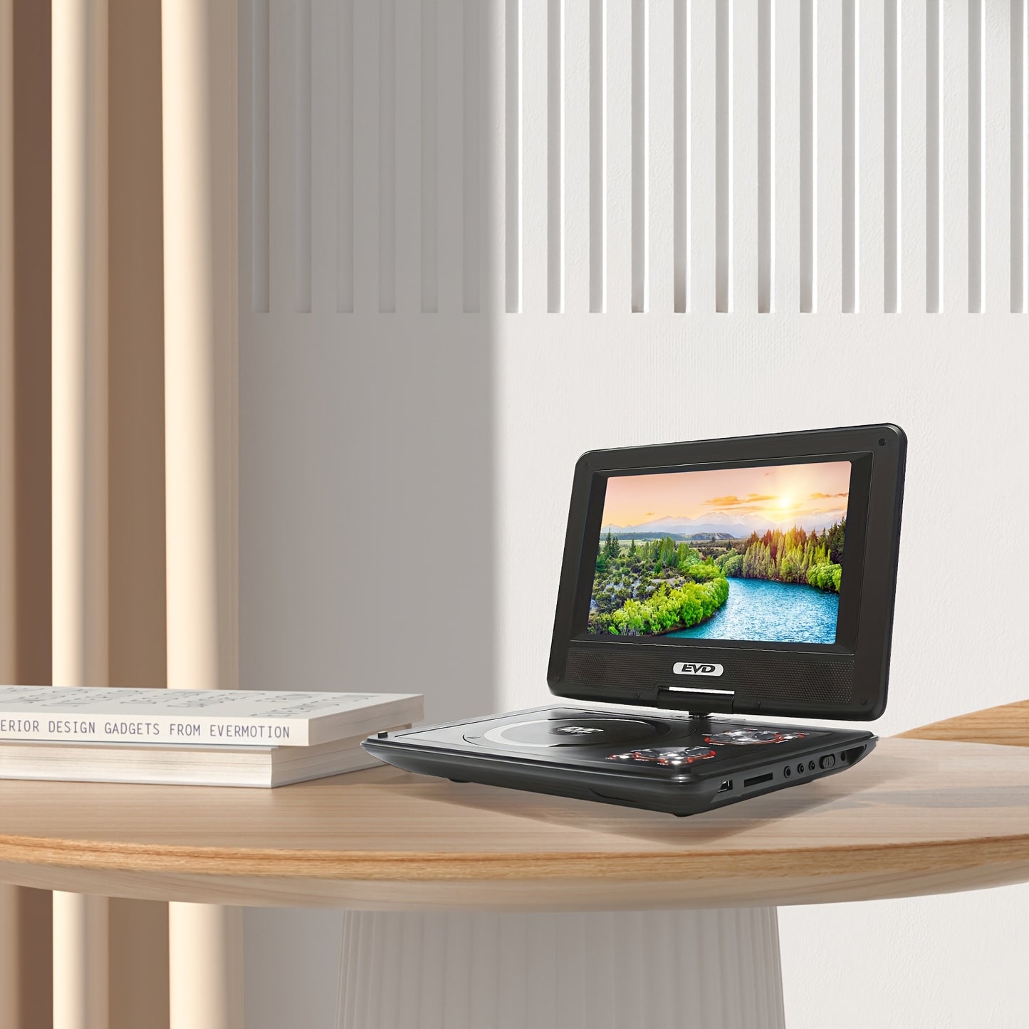 11.5" Portable DVD Player, 9.5" Swivel Screen, 5Hr Battery, Car/Home, CD/DVD/USB/SD, Region Free – Black