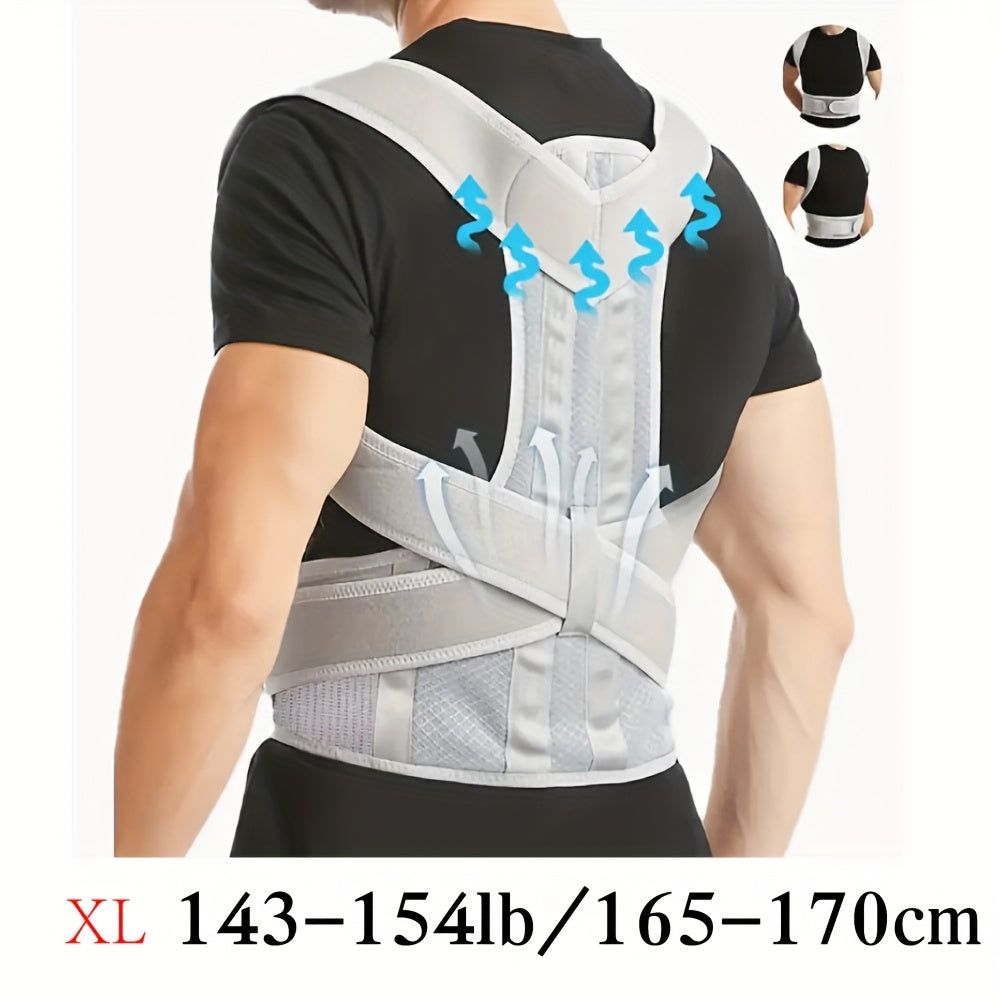 Full Back Support Posture Brace – Adjustable Shoulder, Lumbar & Waist Support for Men & Women