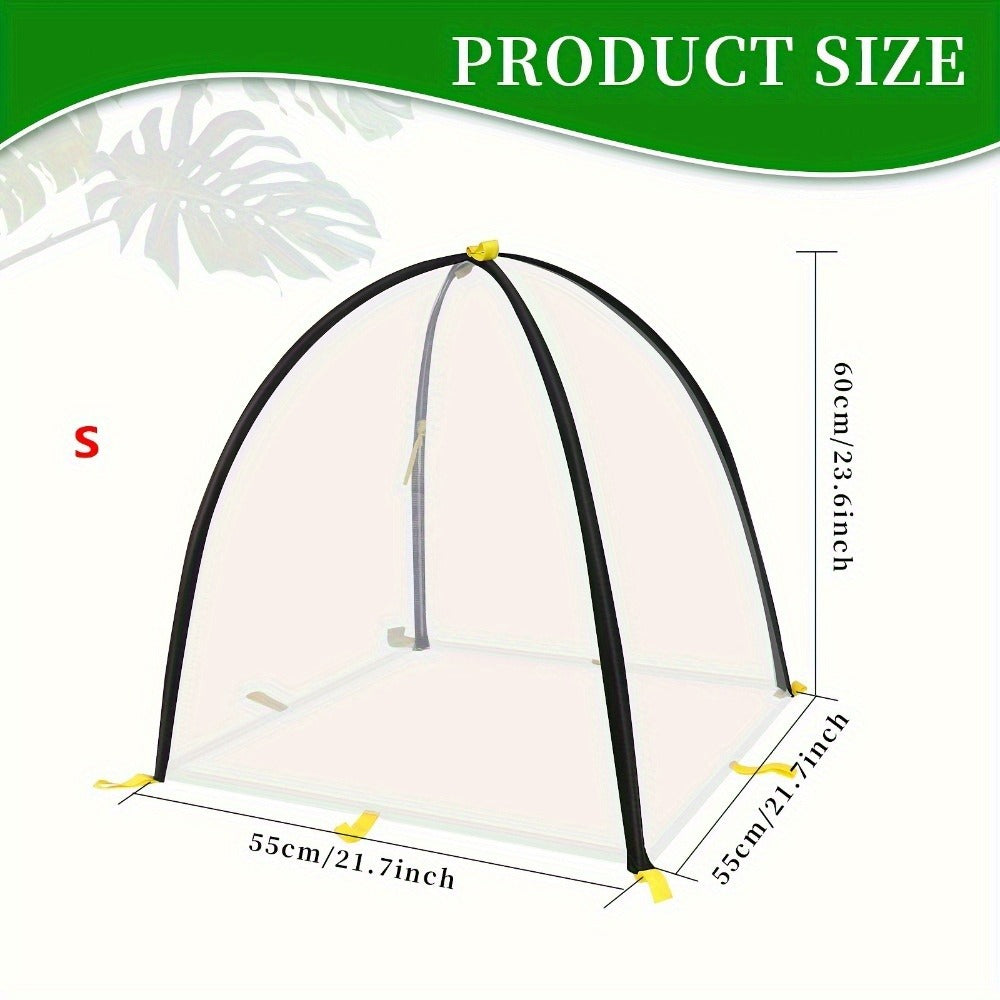 Garden Plant Tent Cover Mesh Netting – Fiber Poles Barrier Bird Pest Protection