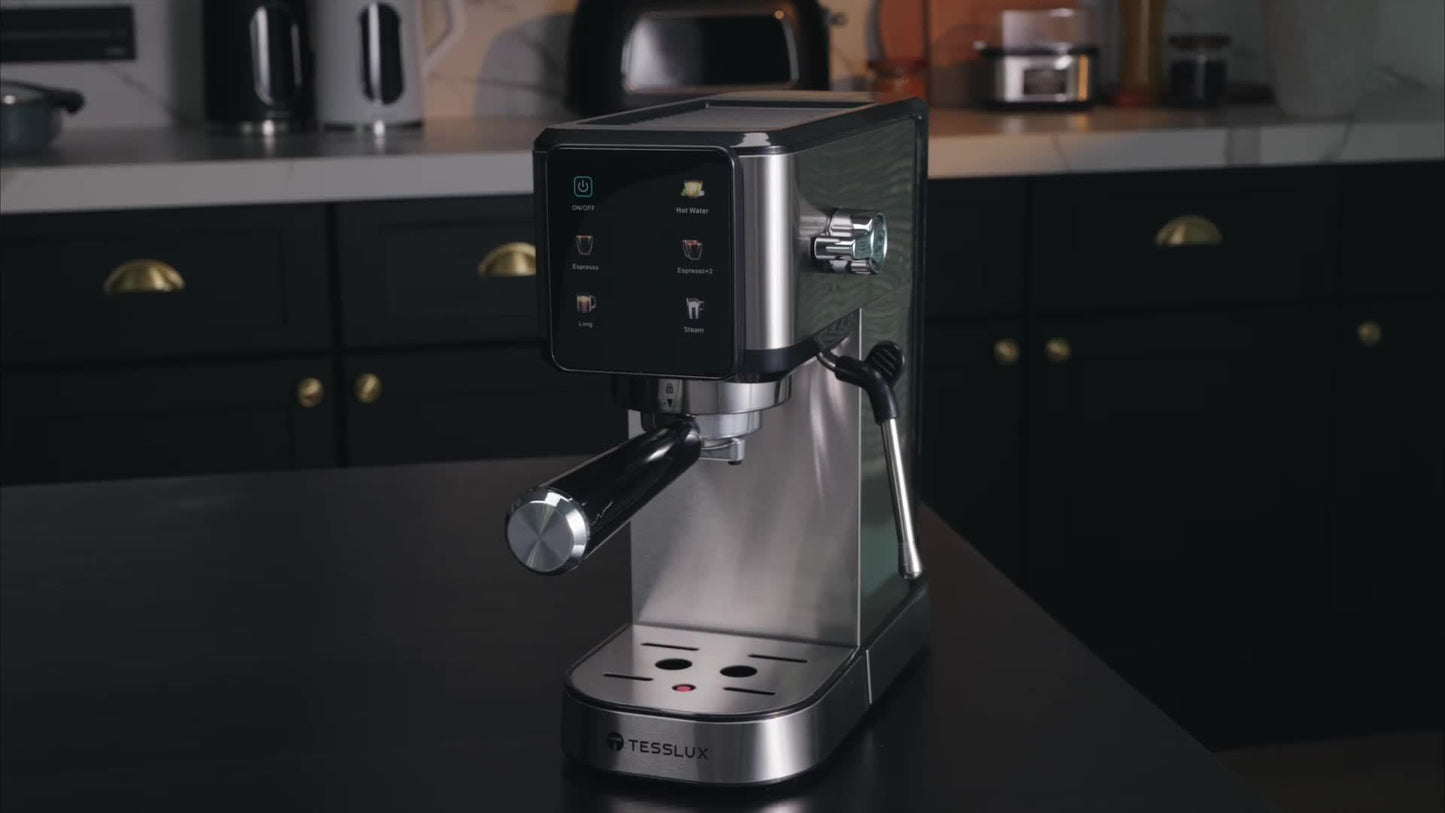 Tesslux 20-Bar Dual Boiler Espresso Maker – Café Quality at Home