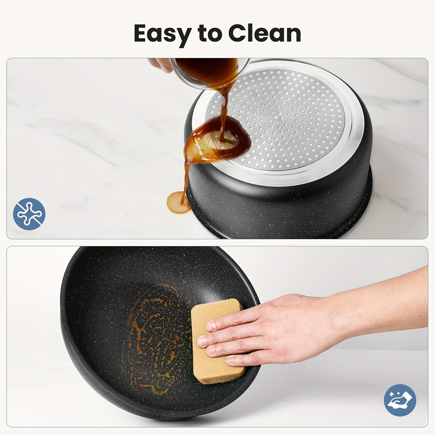 Nonstick 12-Piece Cookware Set with Detachable Handle – Induction & Oven Safe