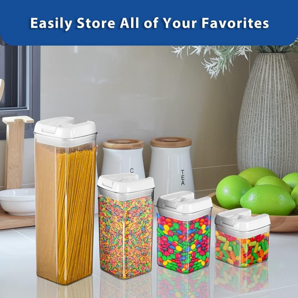 Pantry Organization 14 Pack Airtight Food Storage Containers BPA Free + Labels