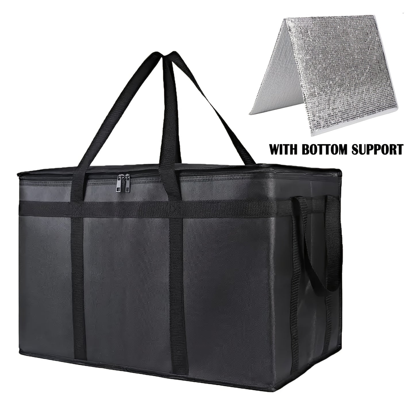 XXXL Insulated Food Delivery Bag, Thermal Leakproof Catering Tote, Reusable