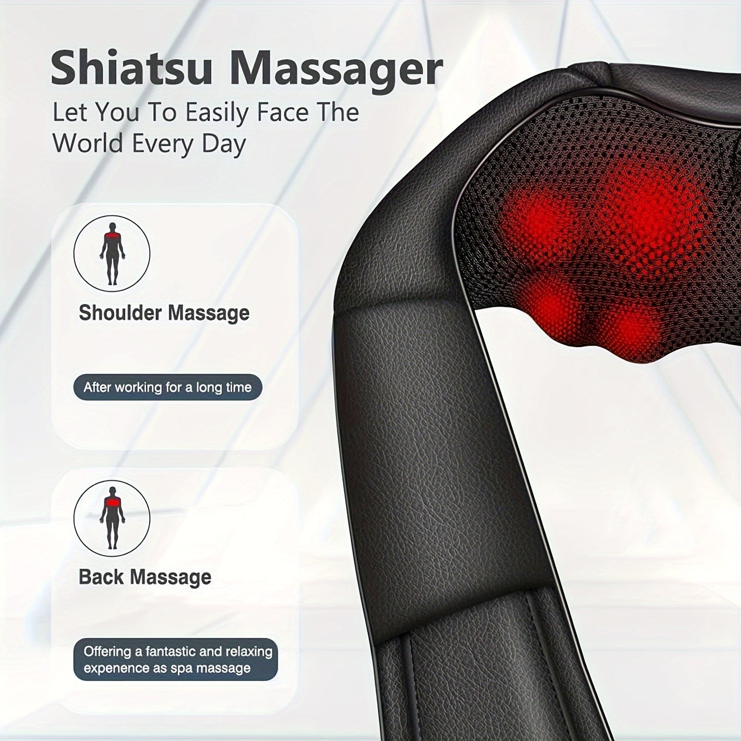 Portable Electric Neck Massager – Deep Kneading & Acupressure for Neck, Back & Shoulders