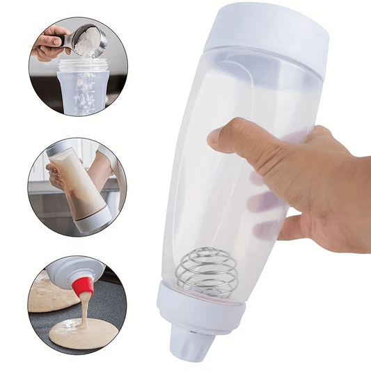 Batter Dispenser with Mixing Ball – Durable Cupcake, Pancake & Crepe Maker