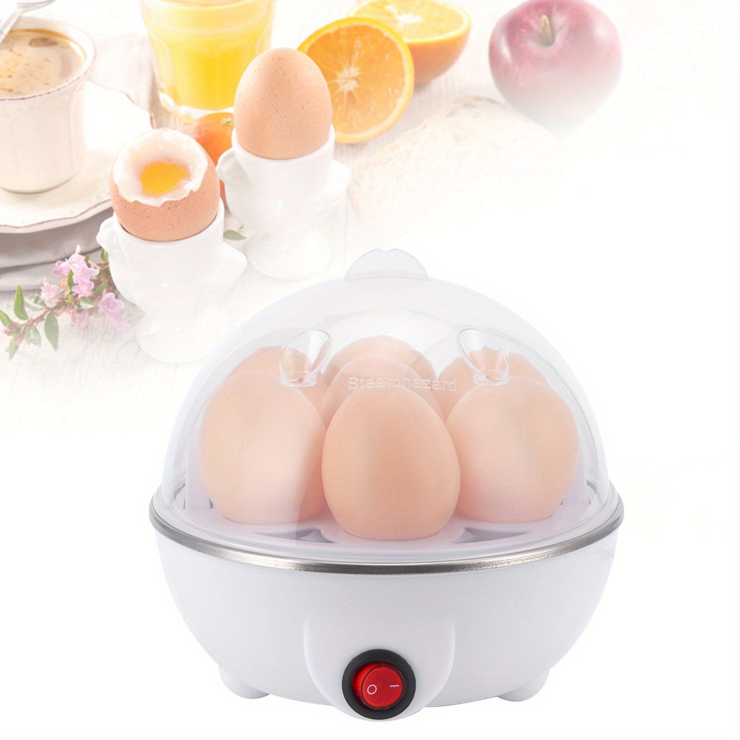 Electric Egg Boiler 7-Egg Cooker Steamer – Quick & Oil-Free
