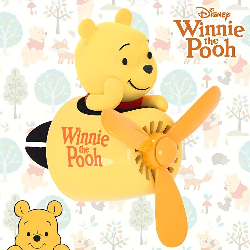 Winnie the Pooh Car Air Freshener, Head-Shaking Plane Vent Clip Dashboard Decor