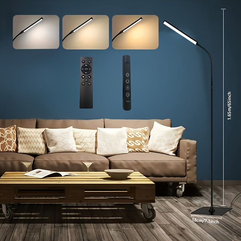 LED Floor Lamp Dimmable Reading Light 3 Color Modes 10 Brightness with Gooseneck