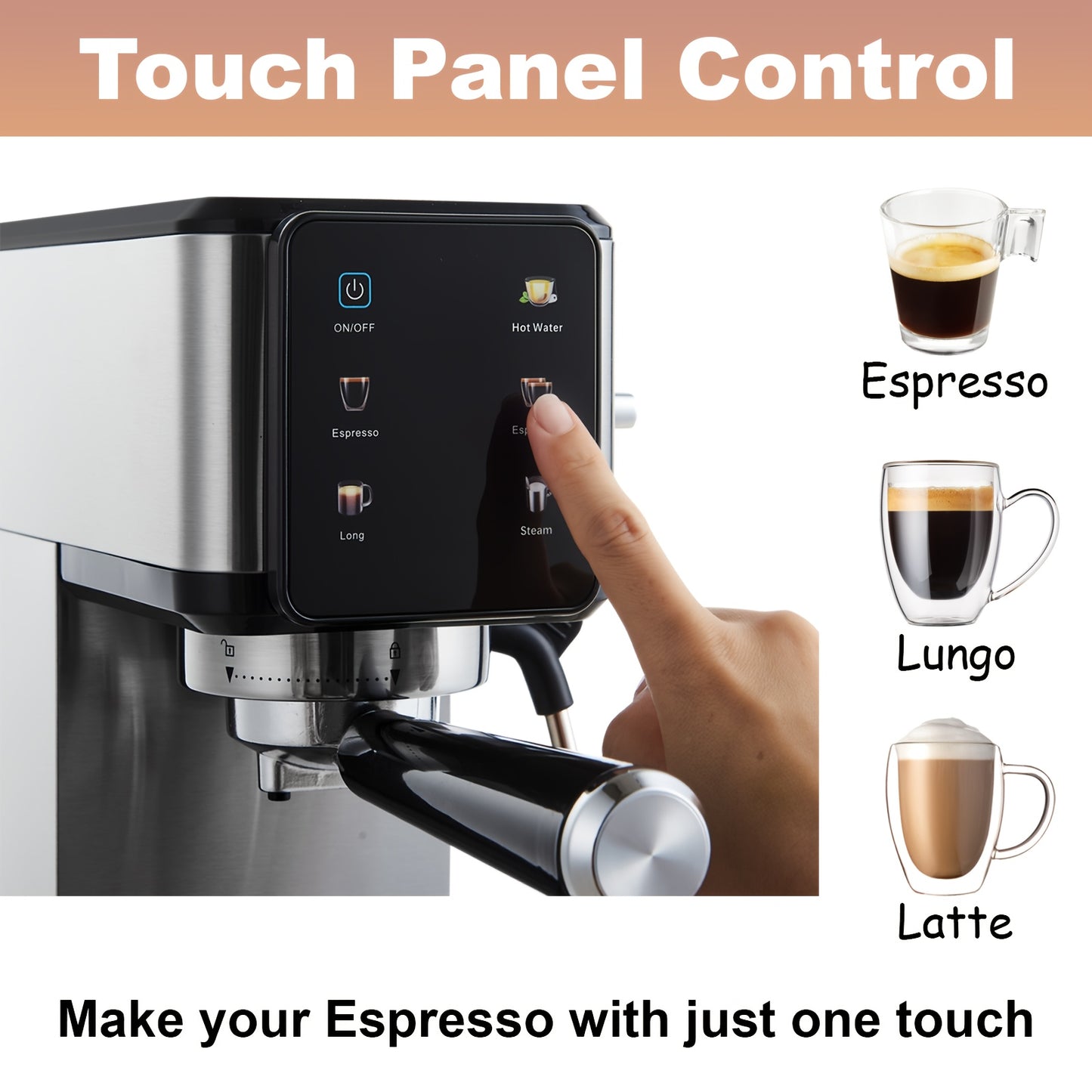 Tesslux 20-Bar Dual Boiler Espresso Maker – Café Quality at Home