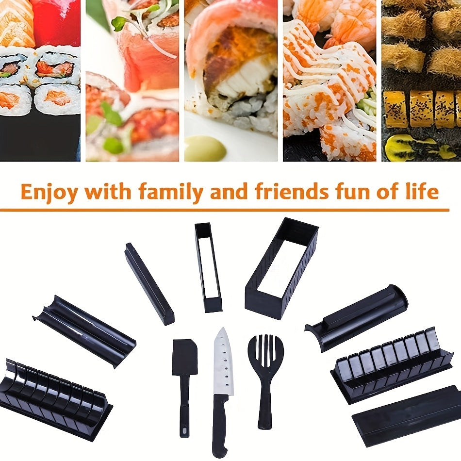 11-Piece Sushi Making Kit – Molds, Roller & Tools for Easy DIY Sushi at Home