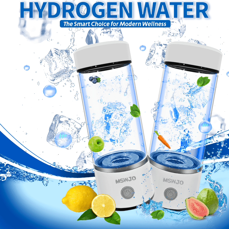 MSWJO Advanced Hydrogen Water Bottle – 420ml Portable Ionizer for Healthy Hydration