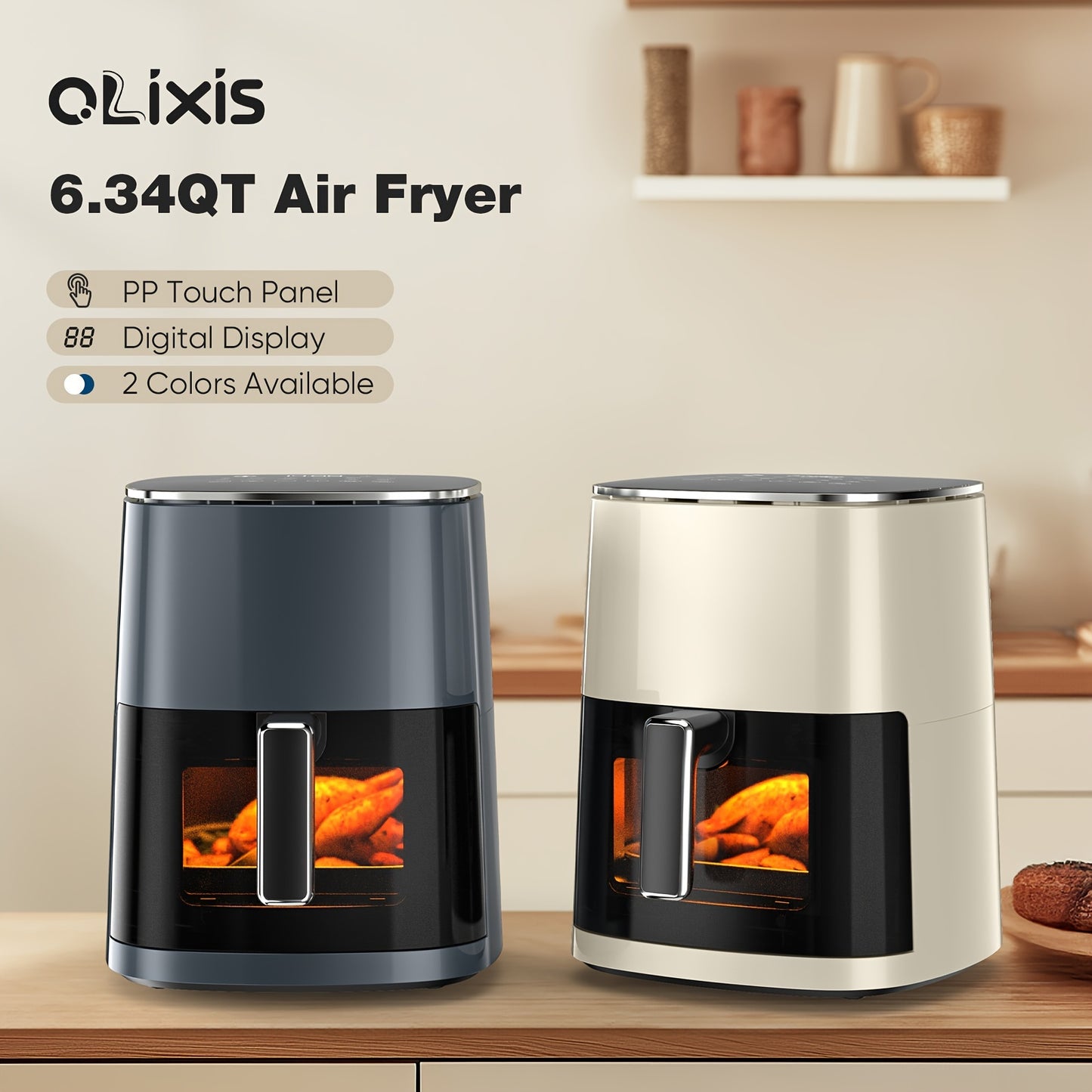6 Qt 12-in-1 Air Fryer Oven with Digital Controls & Presets