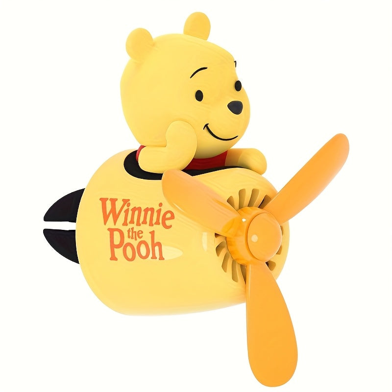 Winnie the Pooh Car Air Freshener, Head-Shaking Plane Vent Clip Dashboard Decor