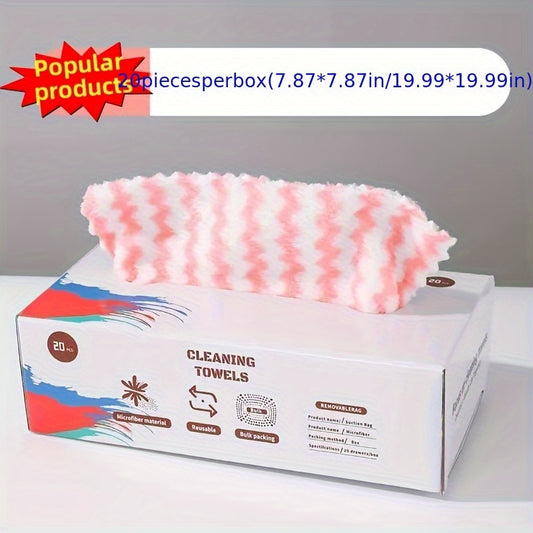 20pcs Pull-Out Kitchen Towels, Dual-Use Dishcloths, Convenient for Travel & Home