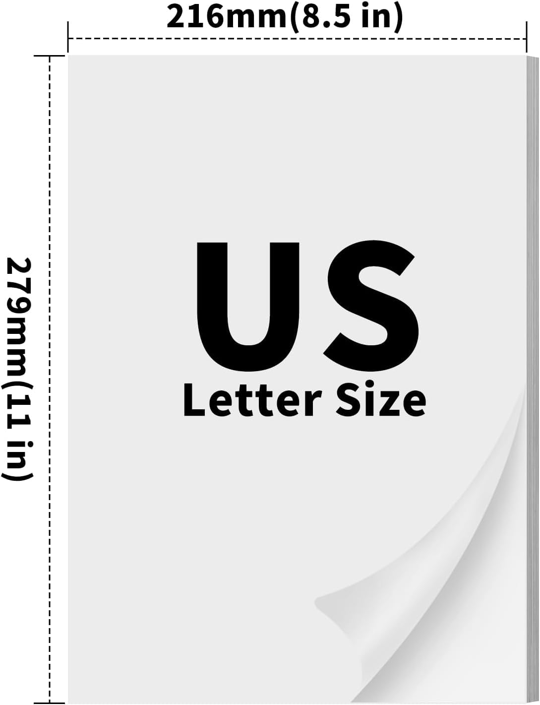 Thermal Printer Paper 8.5x11 for M08F-Letter M832 M834 MT800 – 100 Sheets