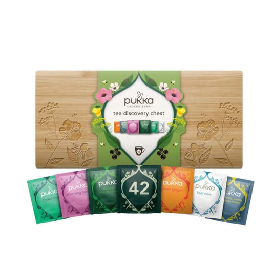Pukka Discovery Chest – Organic Herbal Tea Gift in Bamboo Box (42 Bags)
