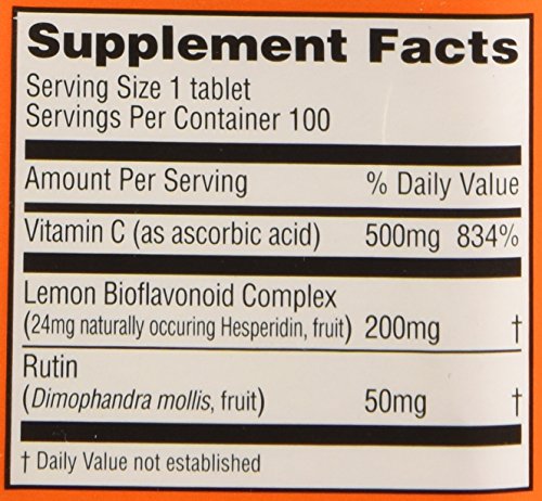 Trader Joe's Synergistic Vitamin C – 500mg with Lemon & Bioflavonoids (100 ct)