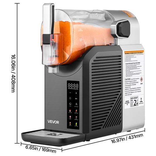 VEVOR 2L Automatic Slushy Machine, No Ice Needed for Frozen Drinks