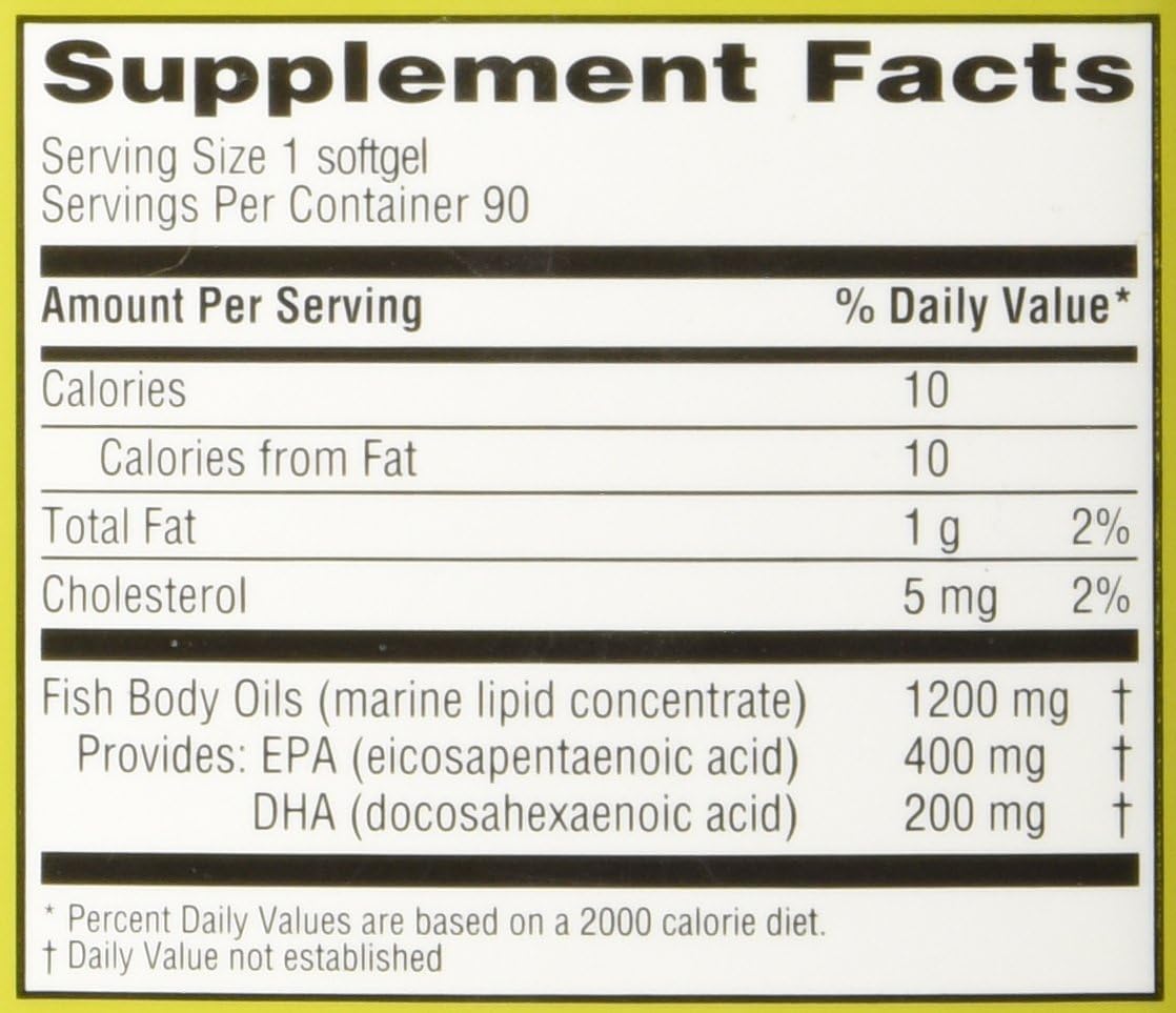 Trader Joe's Molecularly Distilled Omega-3 Fatty Acids Dietary Supplement