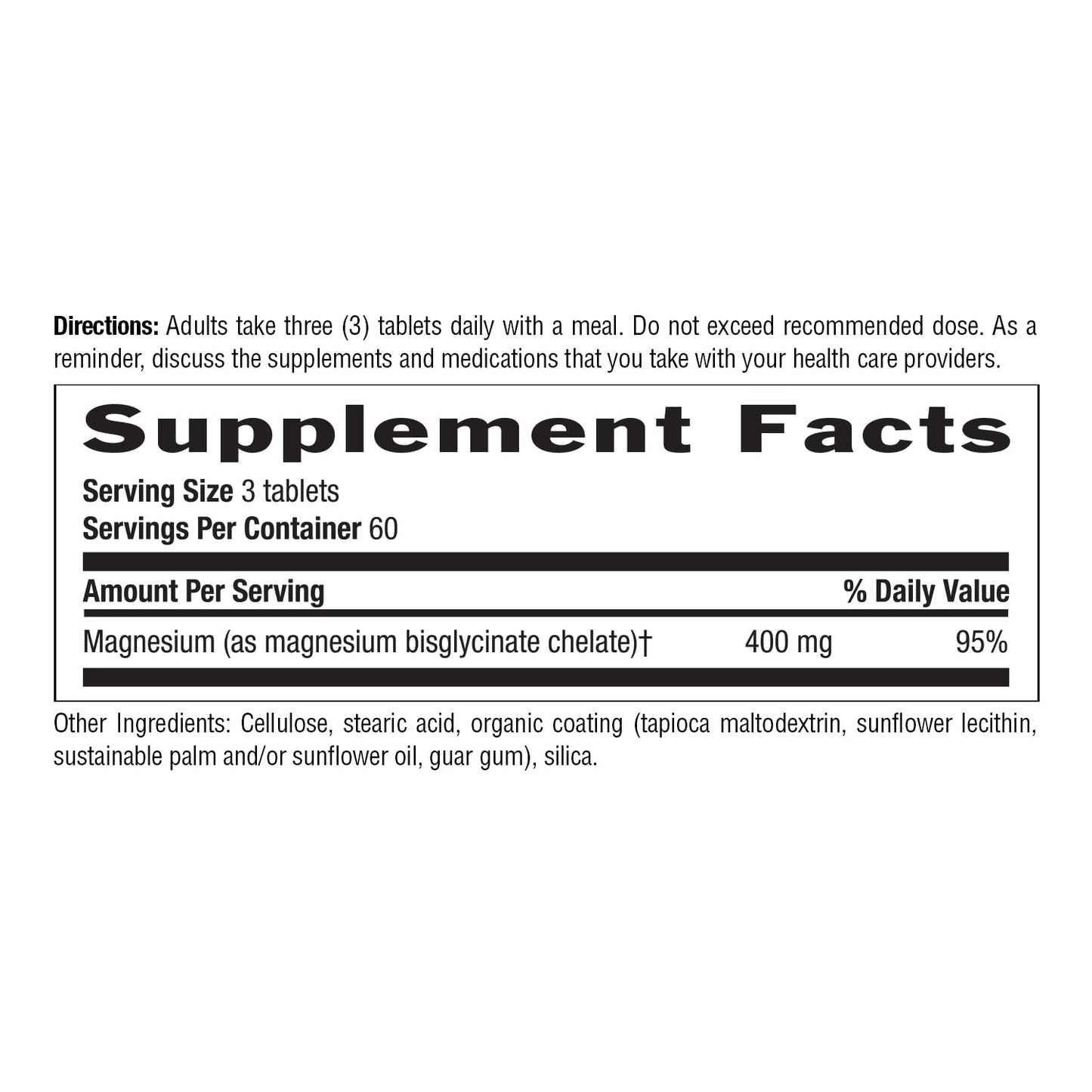 Chelated Magnesium by Country Life – High Absorption for Relaxation & Immunity (180 ct)