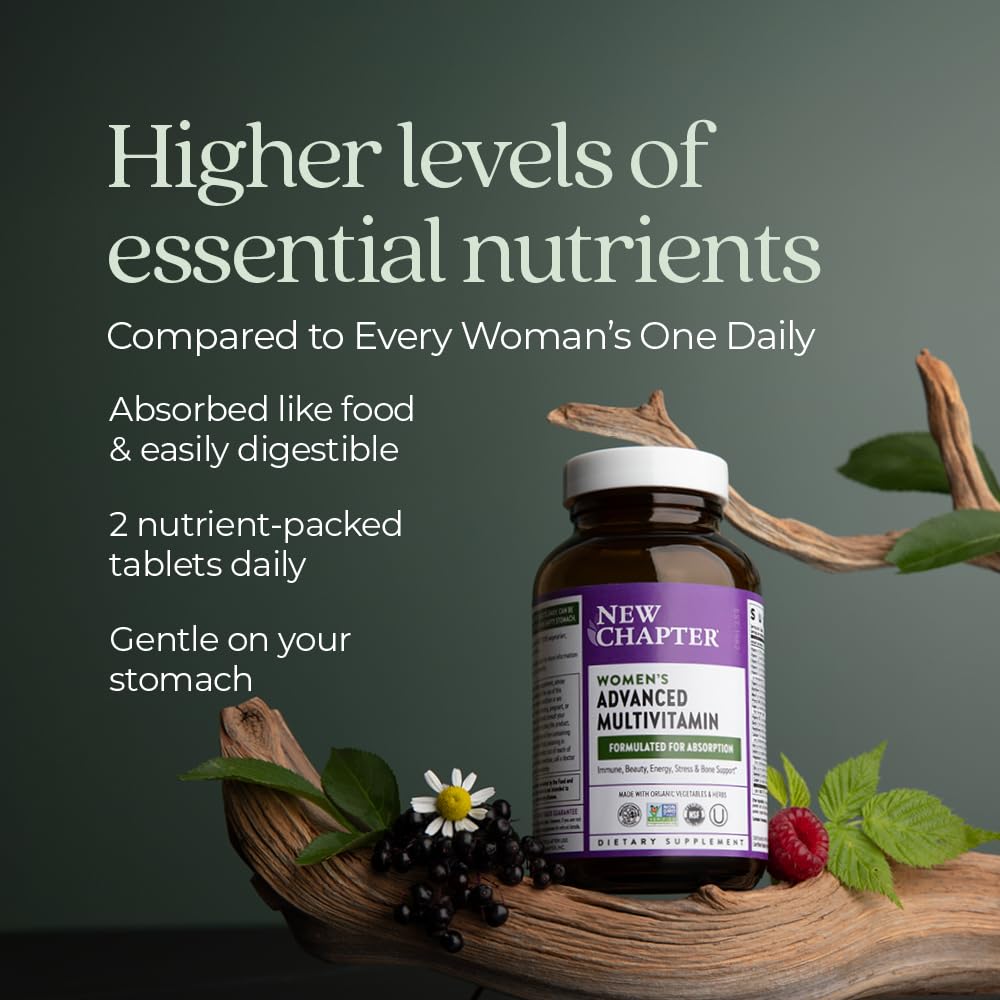 New Chapter Women's Multivitamin – Advanced Formula with Iron & D3 (72 ct)