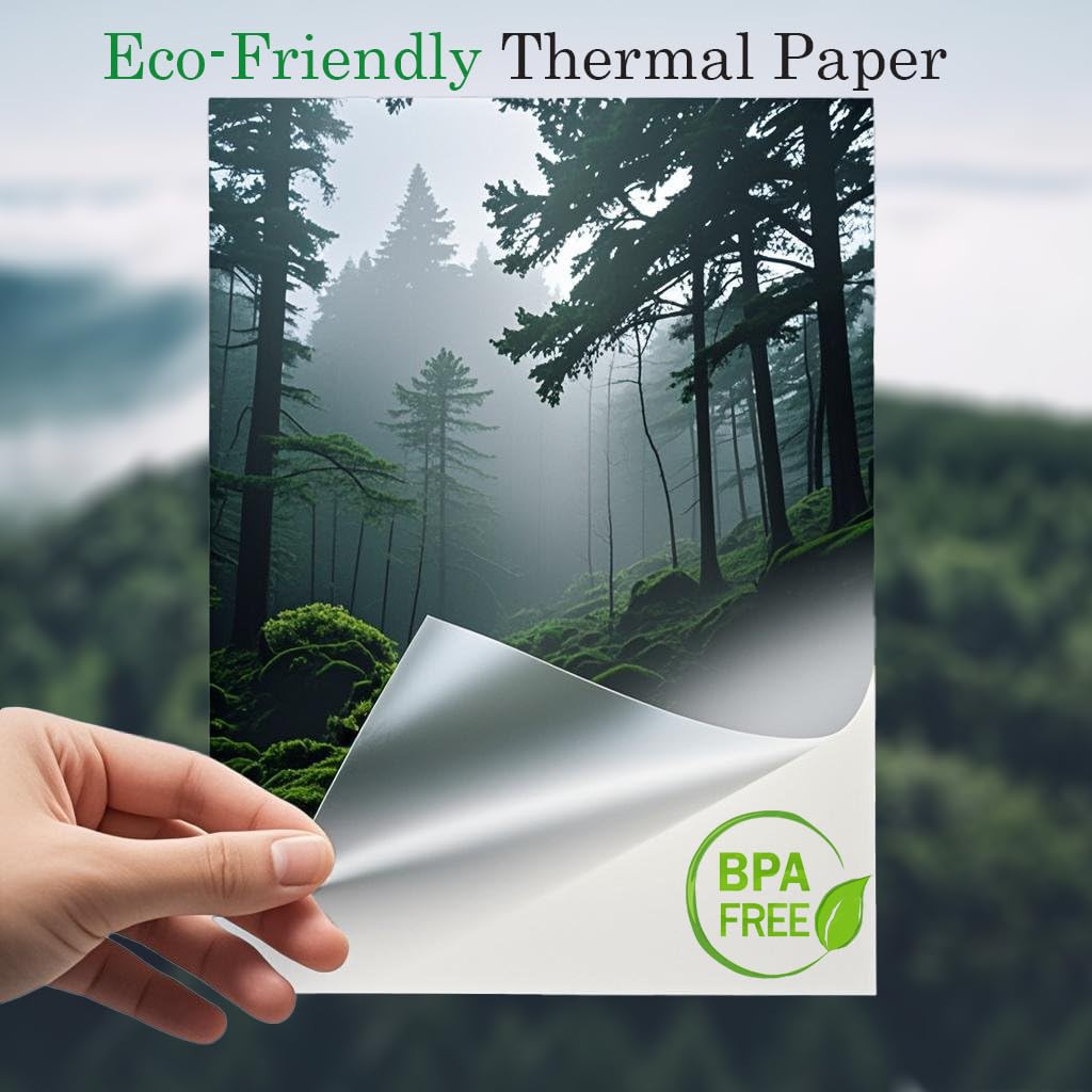 Thermal Printer Paper 8.5x11 for M08F-Letter M832 M834 MT800 – 200 Sheets