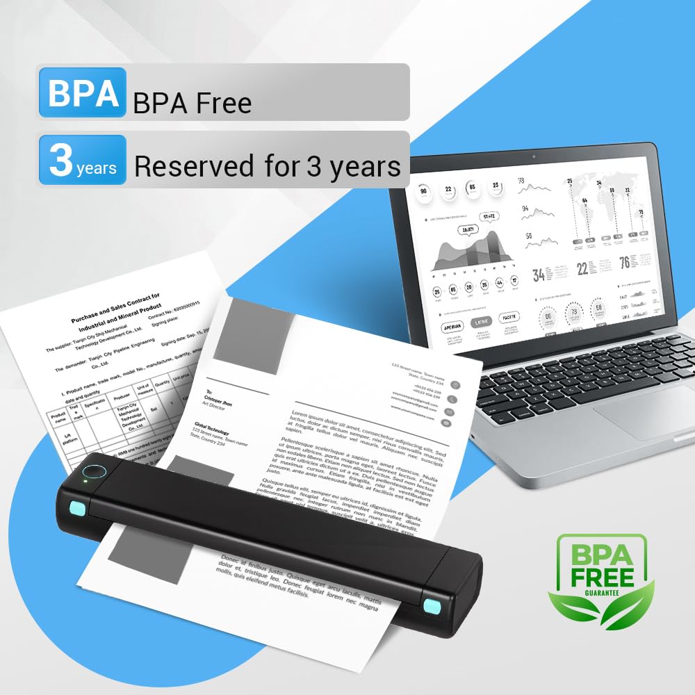 Thermal Printer Paper 8.5x11 for M08F-Letter M832 M834 MT800 – 200 Sheets