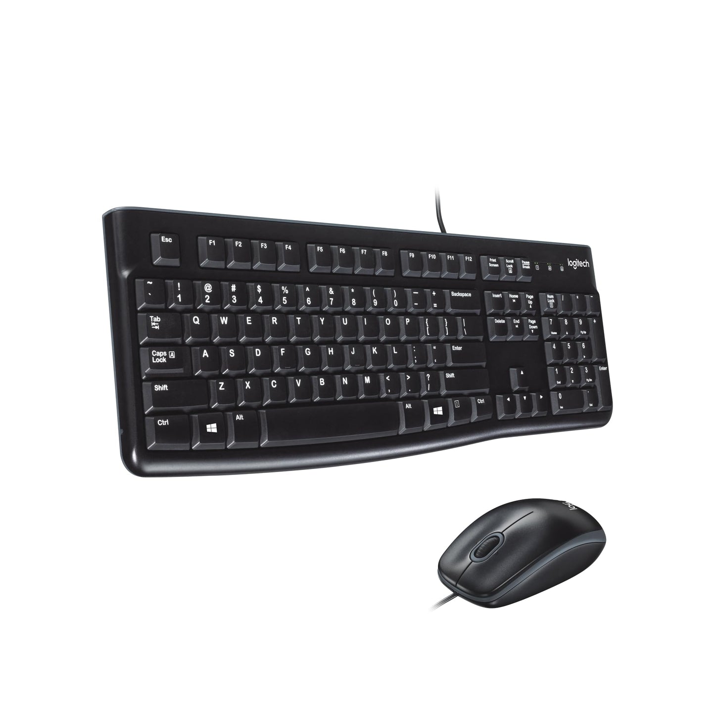 Logitech MK120 USB Wired Keyboard Mouse Combo for PC and Laptop