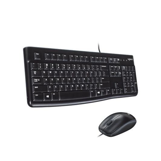 Logitech MK120 USB Wired Keyboard Mouse Combo for PC and Laptop