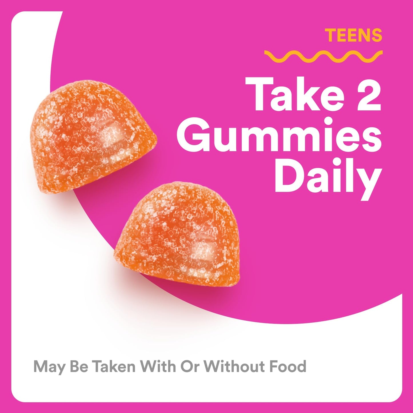 Teen Girl Daily Gummies – SmartyPants Multivitamin with Omega-3, A–K, and Biotin (60 ct)