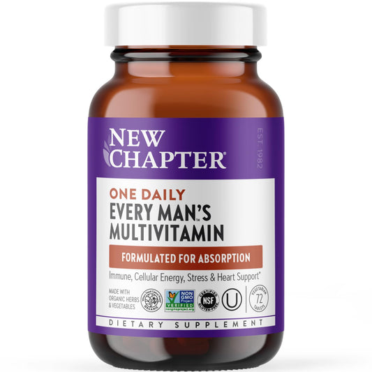 New Chapter Men's One Daily – Immune, Stress & Heart Support (72 ct)