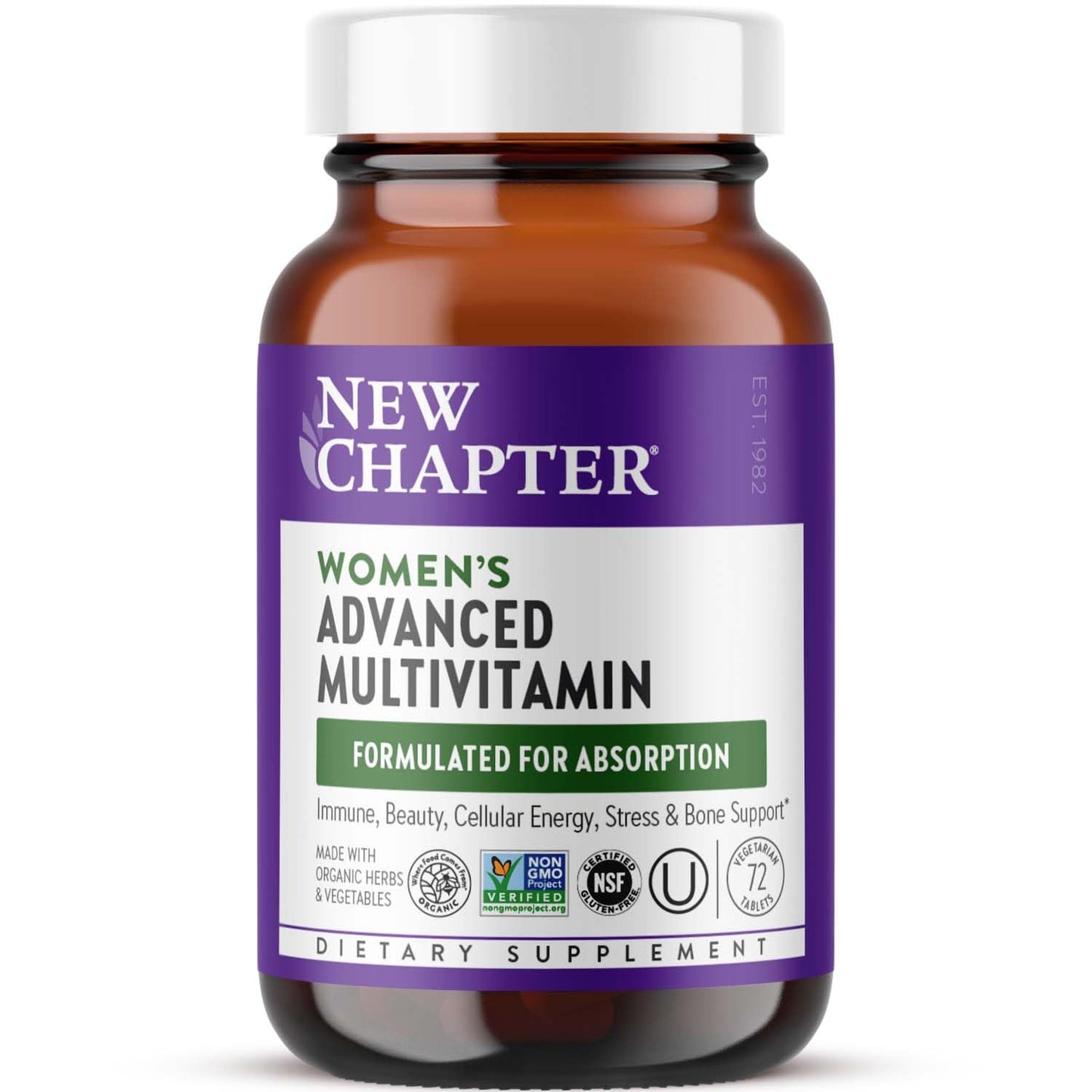 New Chapter Women's Multivitamin – Advanced Formula with Iron & D3 (72 ct)