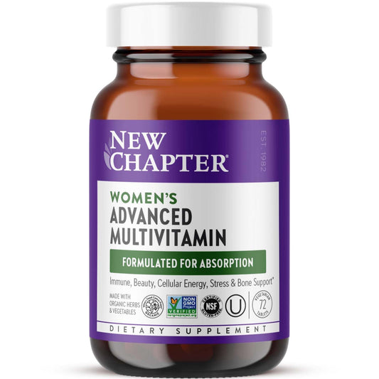 New Chapter Women's Multivitamin – Advanced Formula with Iron & D3 (72 ct)