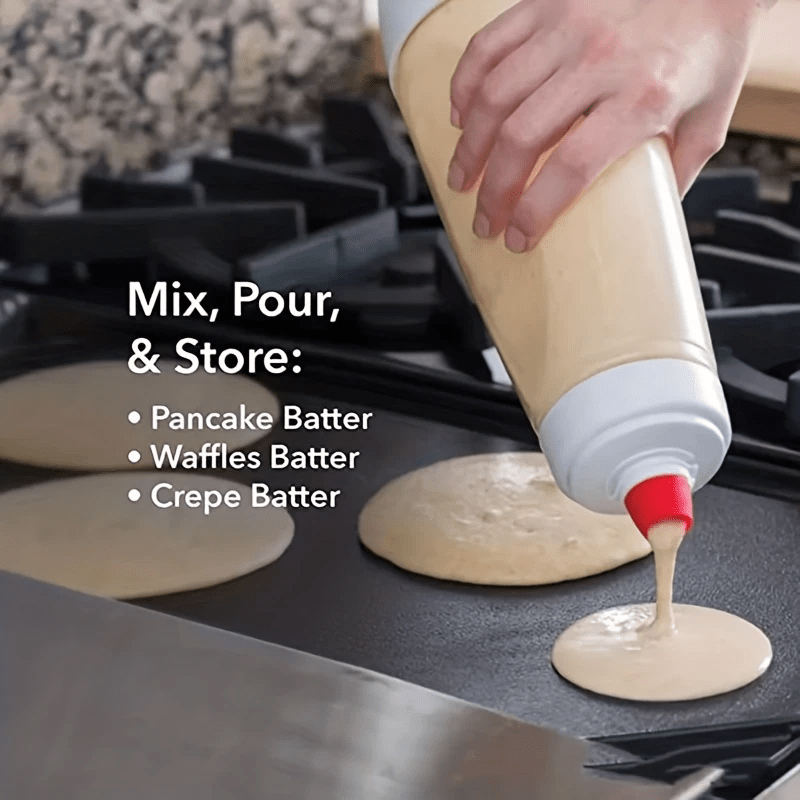 Batter Dispenser with Mixing Ball – Durable Cupcake, Pancake & Crepe Maker