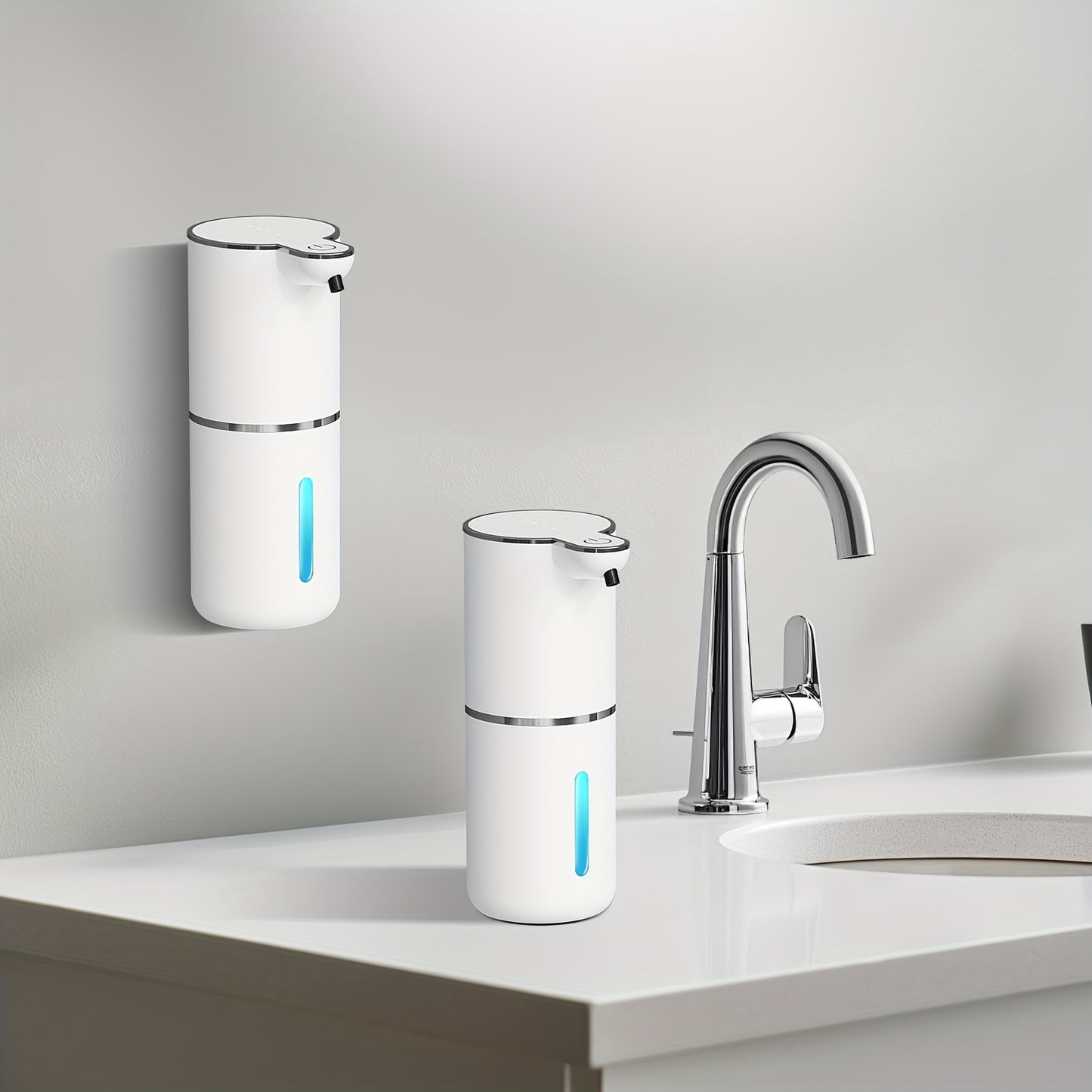 Automatic Touchless Foaming Soap Dispenser – 13.5oz, USB Rechargeable, 4-Level Adjustable