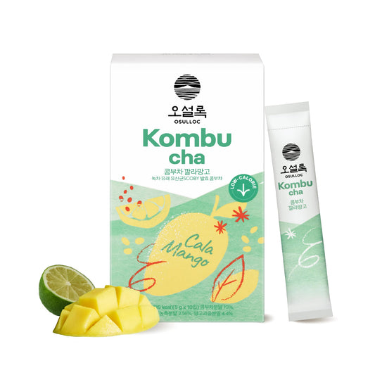 OSULLOC Calamango Kombucha – Sparkling Calamansi & Mango Tea Powder, 10 Sticks