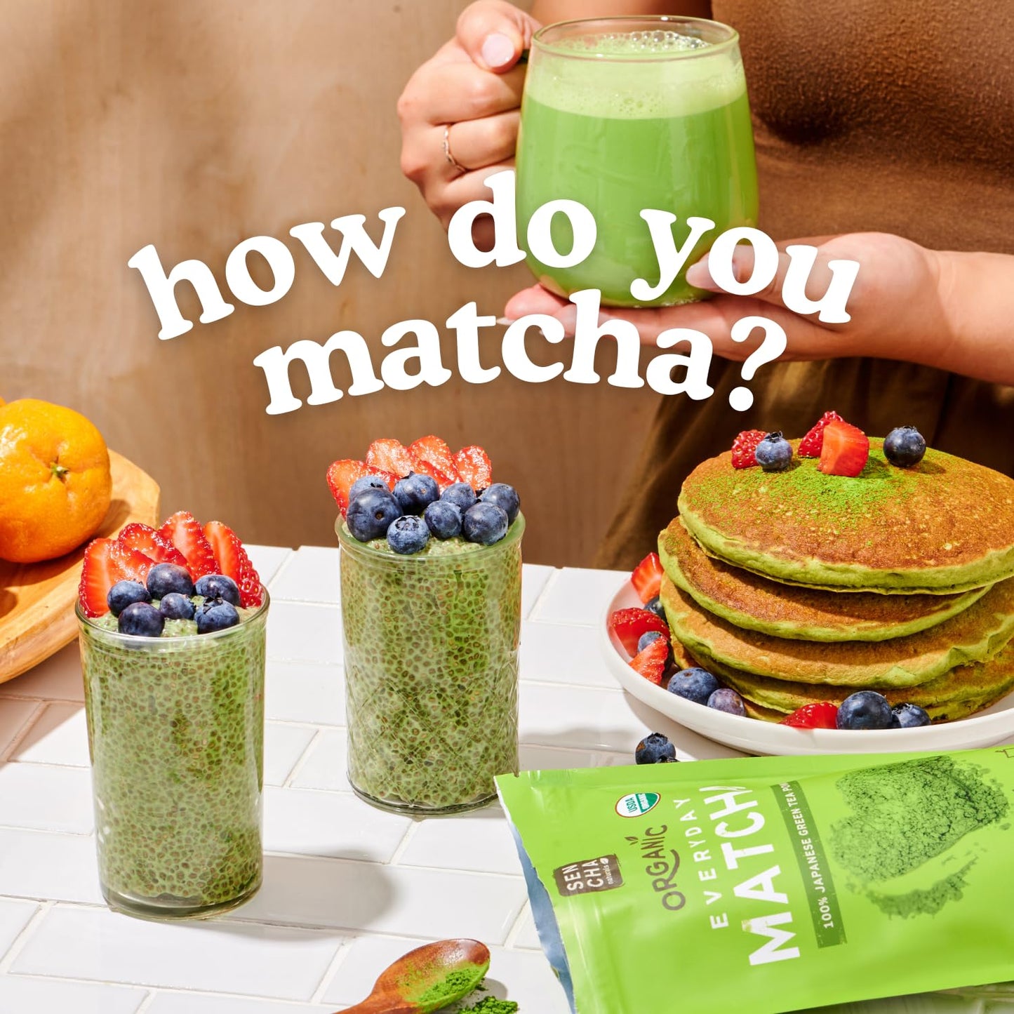 SEN CHA Organic Matcha Powder – Culinary & Ceremonial Grade (4oz)