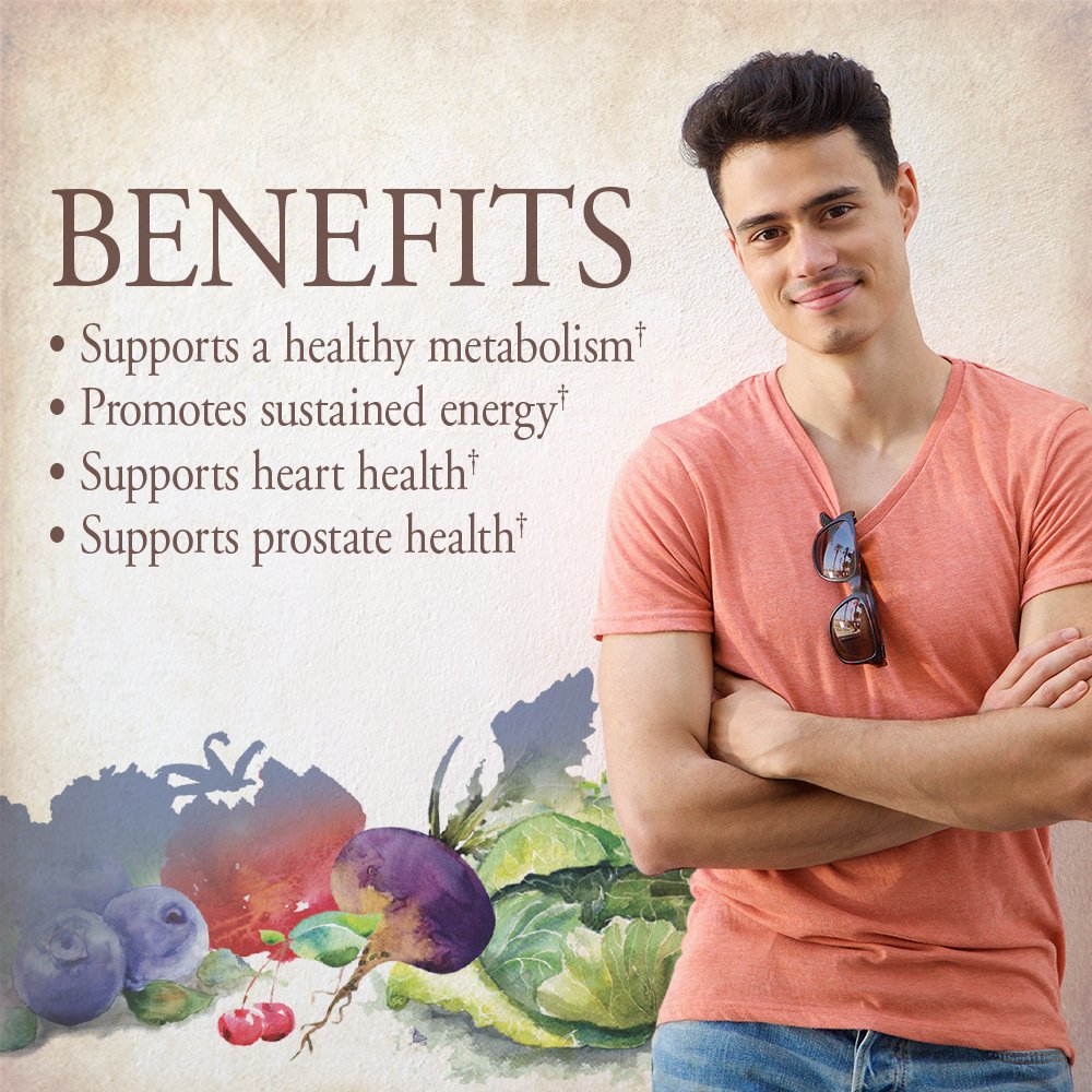 Garden of Life Men's Multivitamin – Once Daily Organic Formula (60 Tablets)