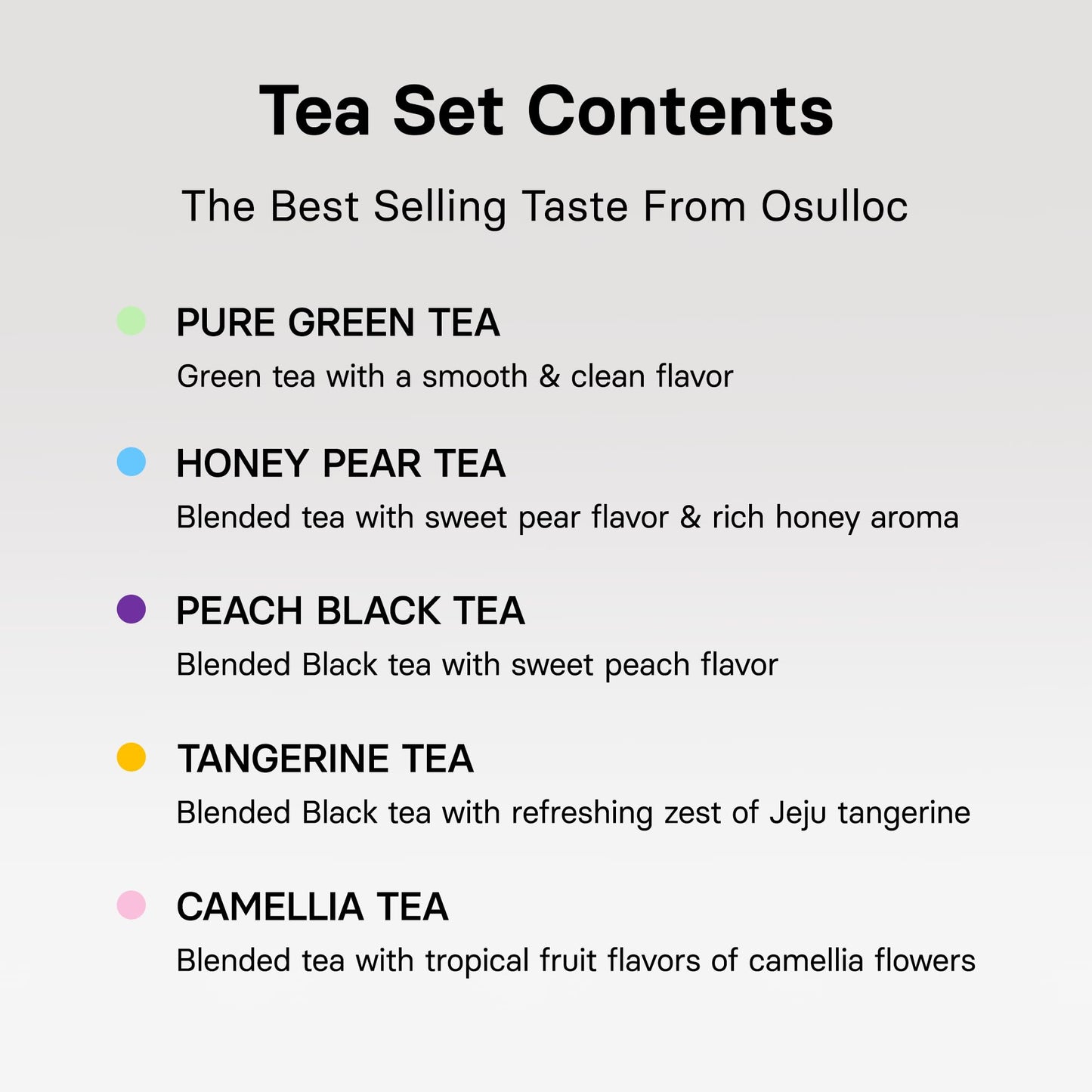 OSULLOC Premium Tea Collection – 40 Organic Bags from Jeju (10 Flavors)