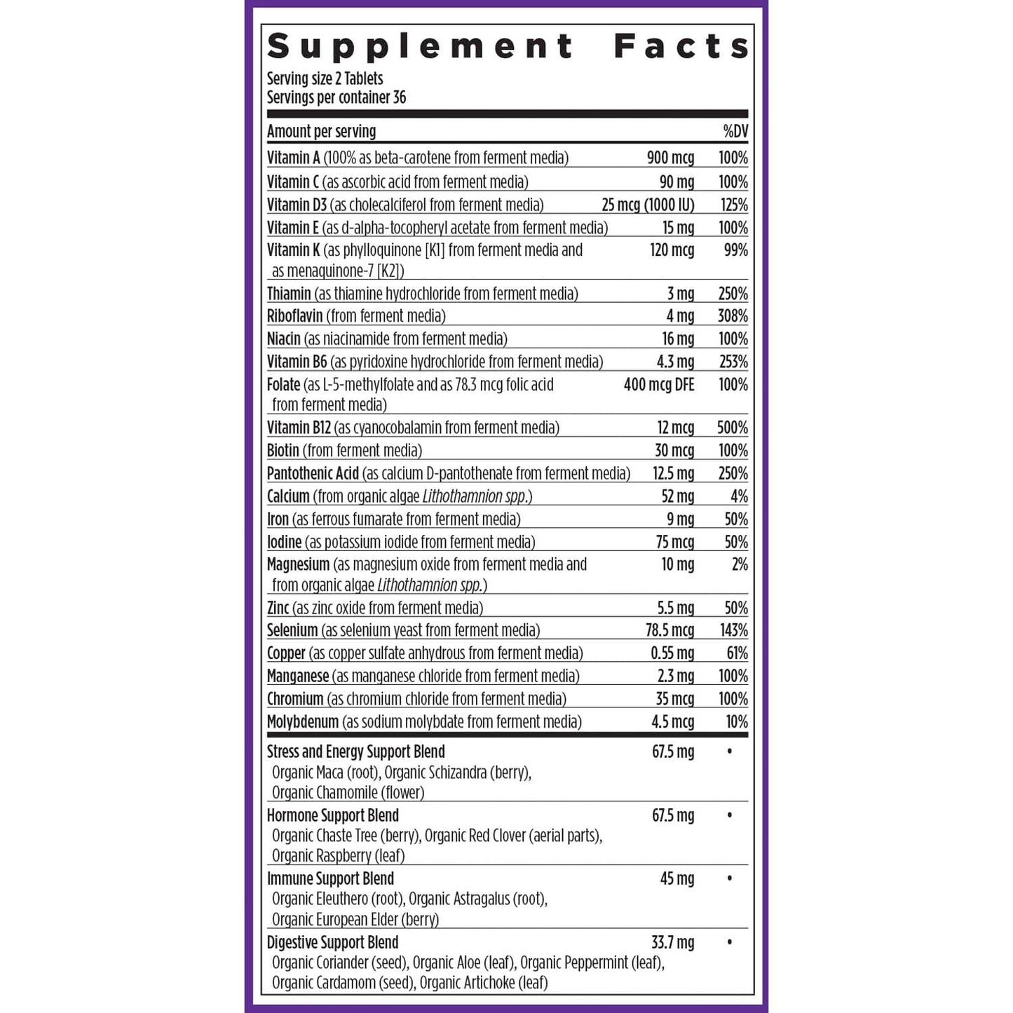 New Chapter Women's Multivitamin – Advanced Formula with Iron & D3 (72 ct)