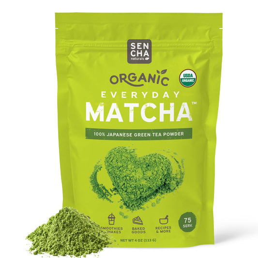 SEN CHA Organic Matcha Powder – Culinary & Ceremonial Grade (4oz)