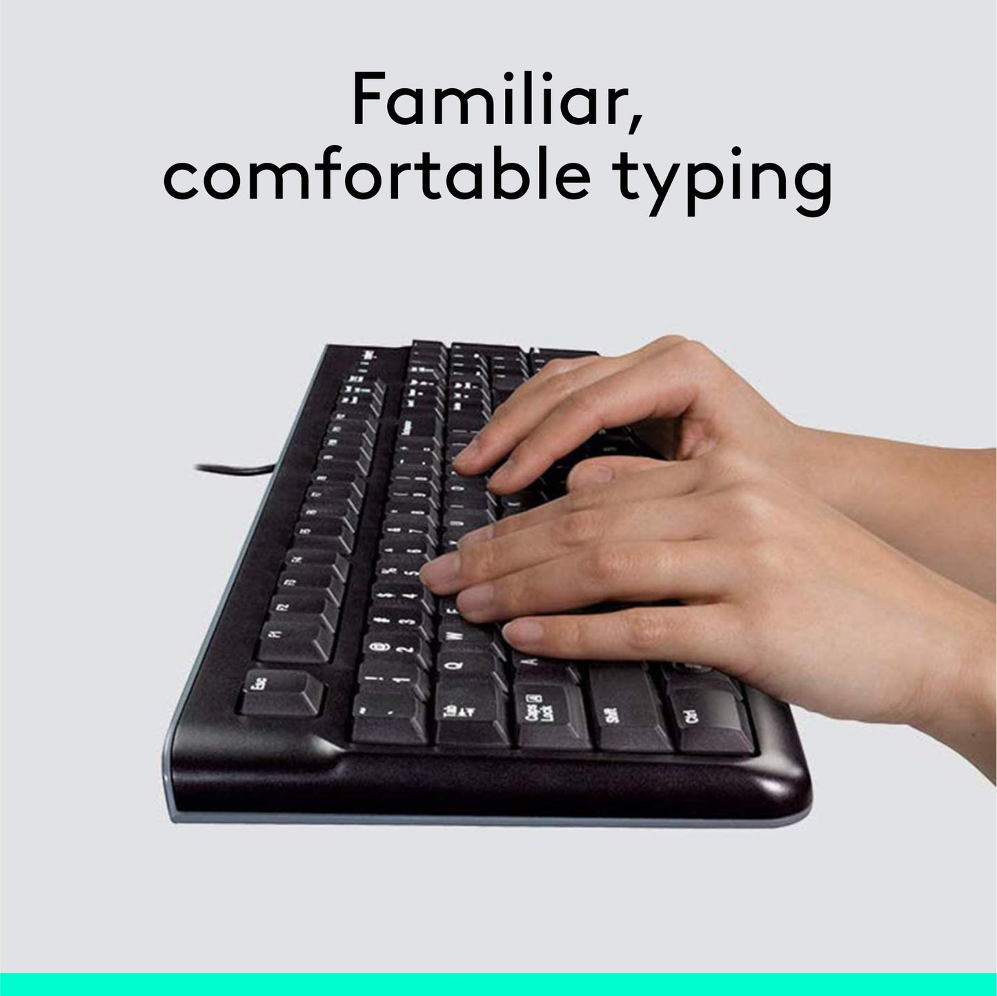 Logitech MK120 USB Wired Keyboard Mouse Combo for PC and Laptop