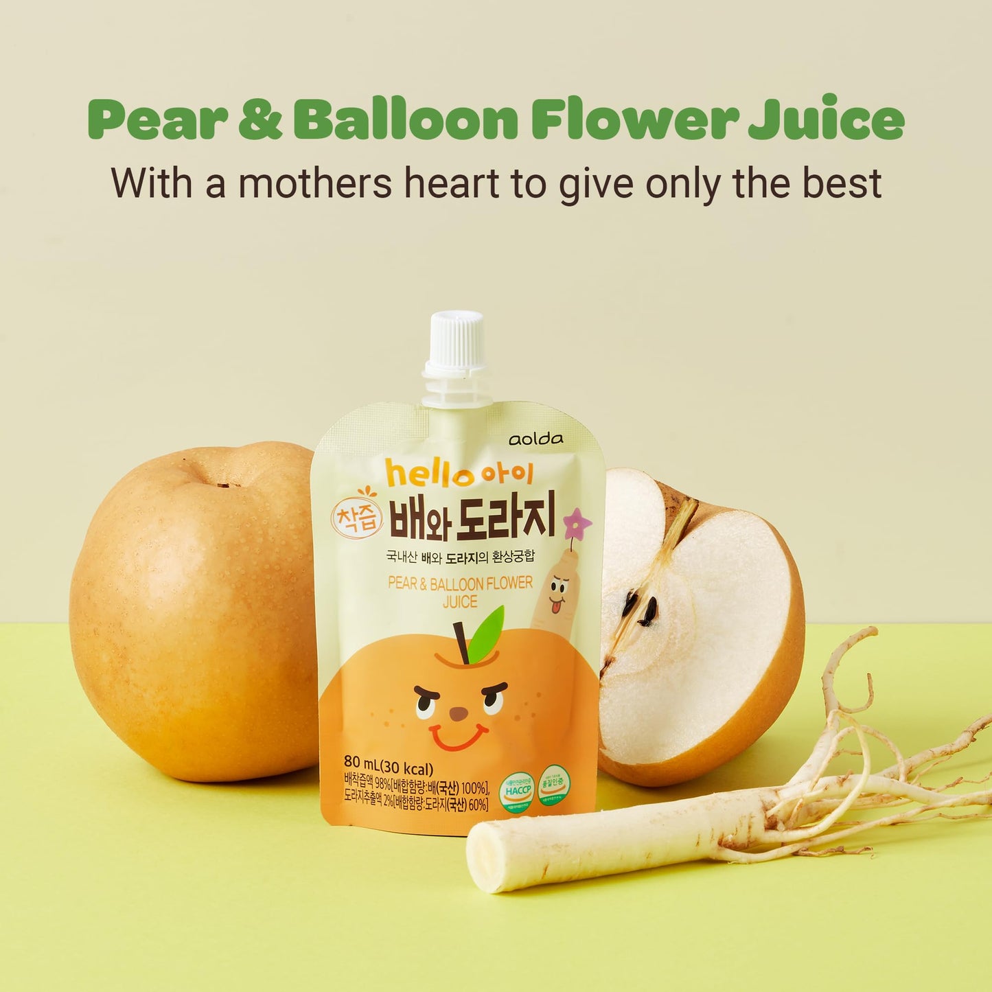 Natural Bellflower & Pear Juice – Kid-Friendly Korean Drink (20 Bags)