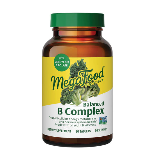 MegaFood B Complex – Folate, B6, B12, Biotin & More (90 ct)